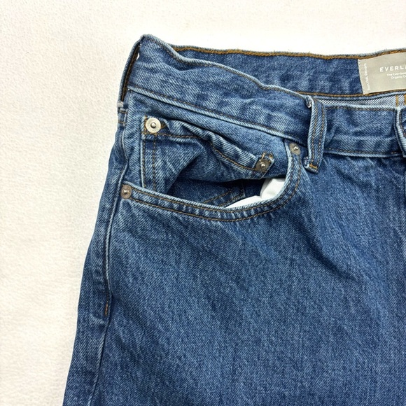 Everlane The Everybody Unisex 100% Organic Cotton Med Wash Highrise Ankle Jean - Picture 15 of 15